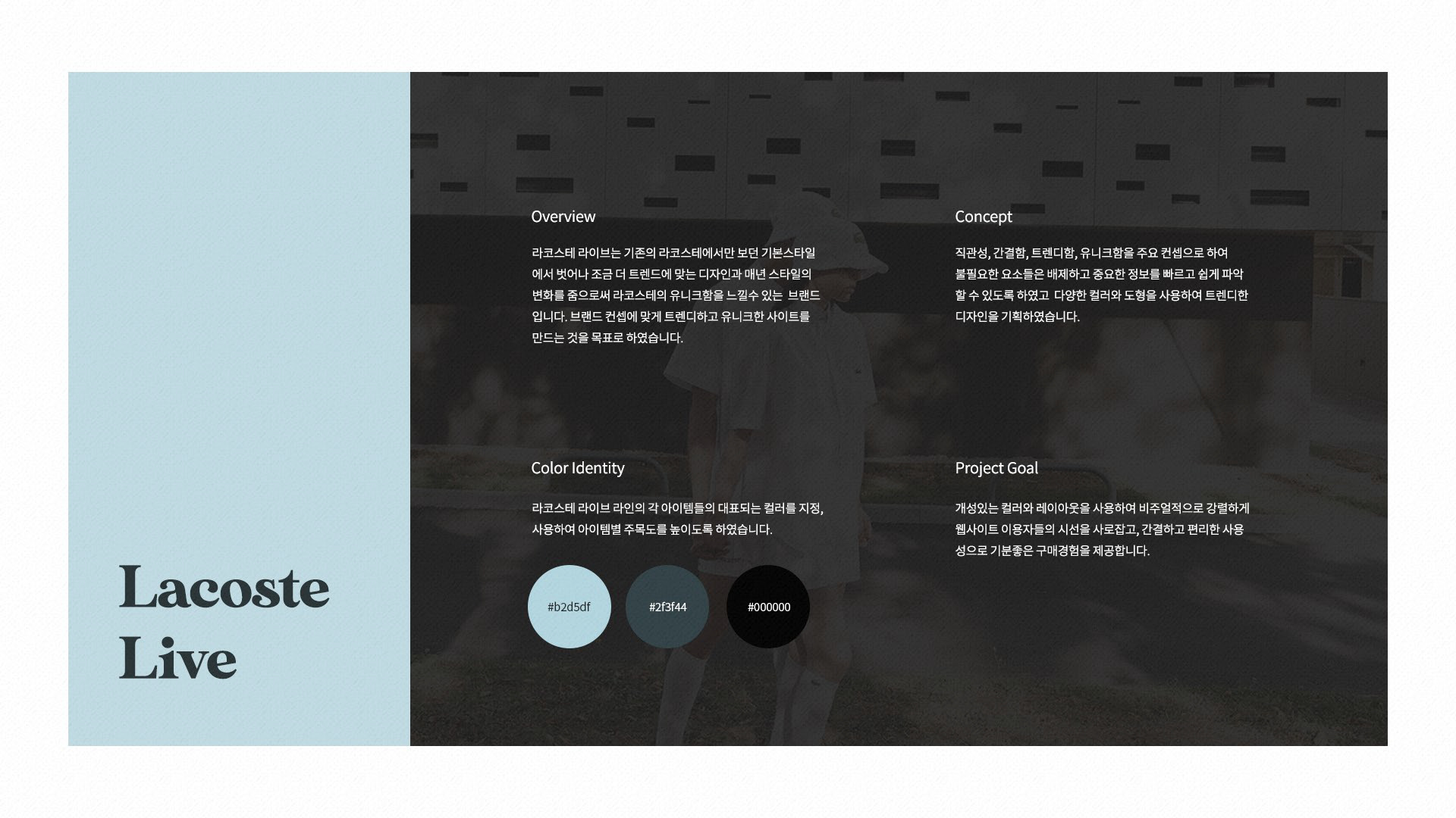 라코스테 라이브 마이크로사이트 작업 이미지 2