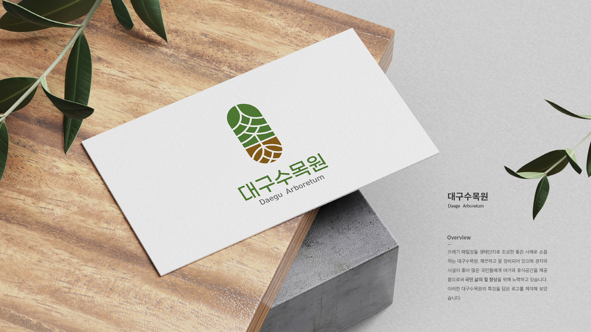 대구수목원 브랜딩/BX 작업 이미지 1