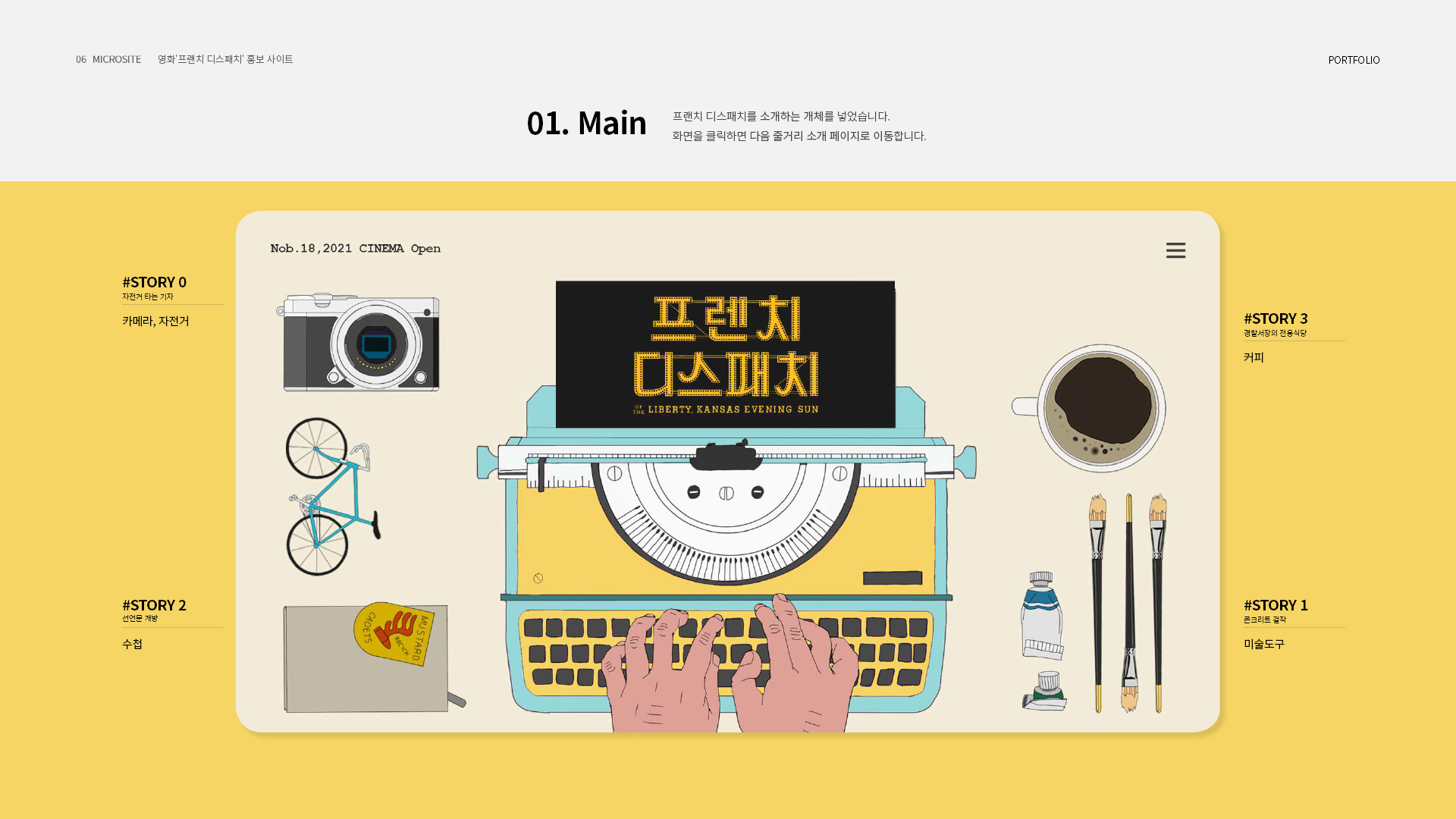 영화 프랜치 디스패치 마이크로사이트 작업 이미지 3